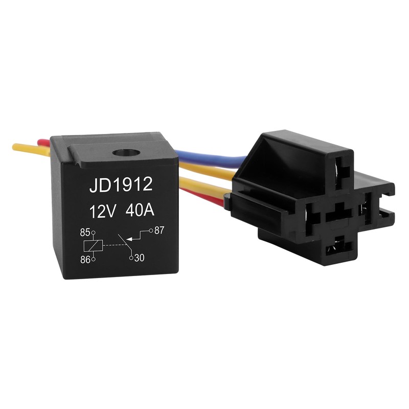 Weasch 6 Pack JD1912 Car Relay Kit, 12V 40A, SPST