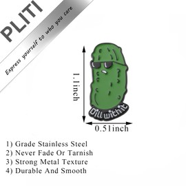 PLITI Funny Pickle Gift Pickle Food Gift Vegetables Gift Dill With It Brooch Pin For For Pickle Lover (Dill Pickle pinCA)