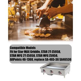 Electric Griddle Thermostat Control Fit for Star MAX Griddle Star 2T-Z5958 AllPoints 46-1368, Thermostat Temp 100-450F Replace SA-465-36 SA46536