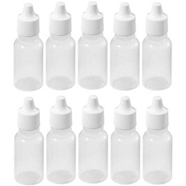 50pcs Plastic Dropper Bottle10ml Empty Refillable Squeezable Dropper Bottles with Screw Caps and Plugs (Drops of Plug Can Removable)
