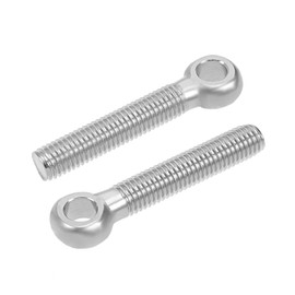 sourcing map M12 x 70mm 304 Stainless Steel Machine Shoulder Lift Eye Bolt Rigging 4pcs