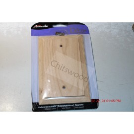 Amerelle Baker Single Blank Unfinished Wood Wallplate 180B