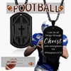 Fervia Football Bible Verse Cross Necklace for Men Stainless Steel