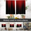 AAtter Red Window Curtain for Kitchen Black Gothic Goth Ombre