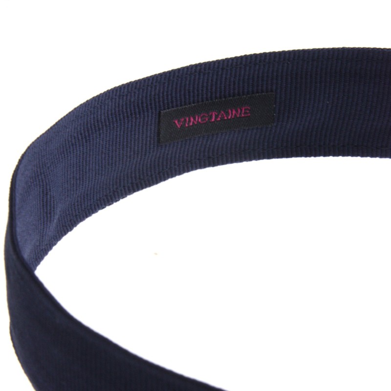 VINGTAINE HK-128A-NY Simple Grosgrain Headband, Office, Daily Hair Accessories, Navy