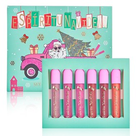 Mate Líquido y Brillos Kit  Set de 6 labiales  Regalo para el Día de la Madre  Lápiz Labial de Color Intenso  Larga Duración  Resistente al Agua,...  