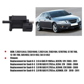 Leapiture Turbo Pressure Solenoid Valve DC12V Turbocharger Boost Control Valve 2 Pins 728311040 Replacement for Saab 9‑3 9‑5