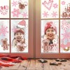 9Sheets Pink Christmas Window Clings Gingerbread Christmas Decorations Ginger Bread