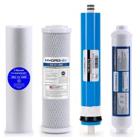 Smart Pack Water Filters Reverse Osmosis Replacement Filter Set RO Cartridges 4 Stage w/ 75 GPD Membrane