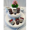 Fake Dipped Strawberries- Set of 6 Chocolate Gingerbread Dipped Strawberries