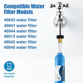 RV Inline Water Filter with Flexible Hose Protector, Certified by NSF to Reduce Bad Taste, Odors, Rust, Chlorine, Lead, Fluoride and More Sediment in Drinking Water (2 Packs)