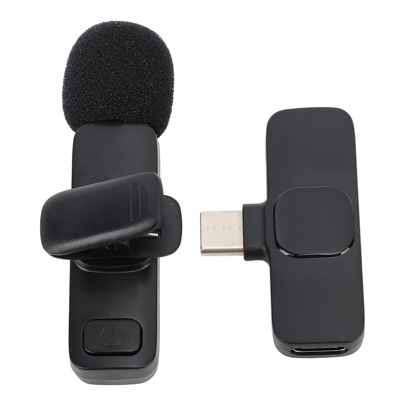 Wireless Lavalier Microphone Noise Cancelling 360° Sound 20m Range Professional
