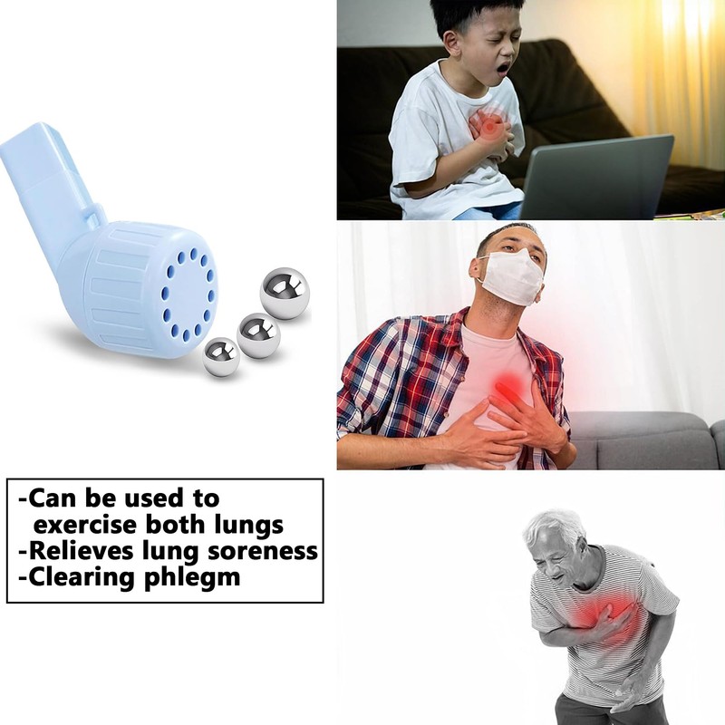 SEABABOO Respiratory Lung Expander Hand Respiratory Exerciser Pulmonary Breathing Trainer