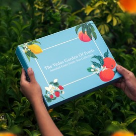 The Vedas Garden of fruits tea gift set | 6 Different varities | Handstitched Cotton teabags | Total 24 teabags