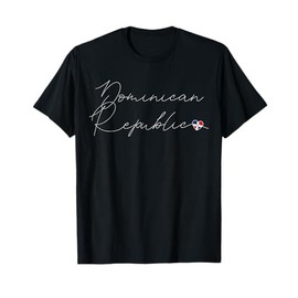 Simple Love Dominican Flag Heart on Dominican Republic T-Shirt