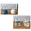 FOMIYES Bamboo Fiber Kitchen Dish Towels 5pcs Set Absorbent Dishcloths