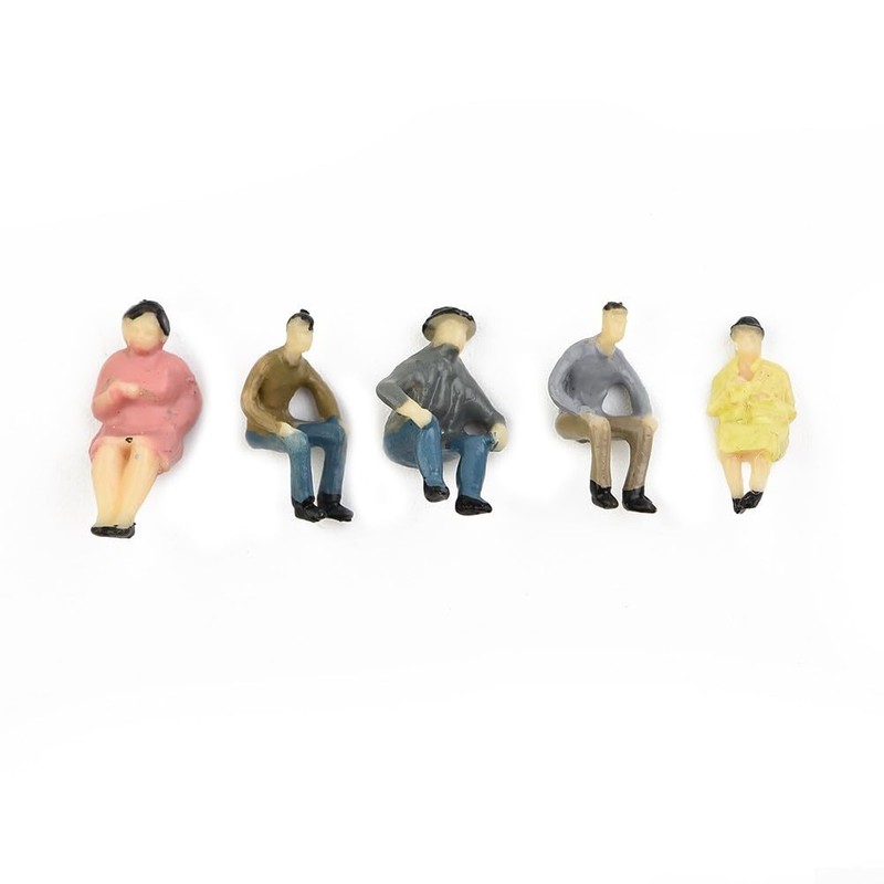 60 Pieces Standing Sitting Passenger Figurine Painted Figure Model Train