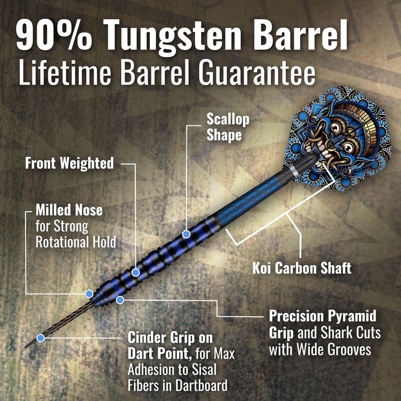 Shot! | Tribal Weapon Darts | Steel Tip Darts Set