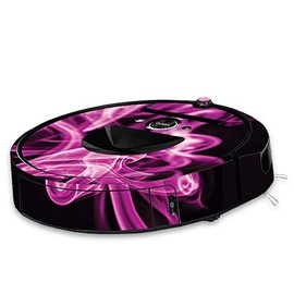 MightySkins Skin Compatible with iRobot Roomba i7 Robot Vacuum - Pink Flames | Protective, Durable, and Unique Vinyl Decal wrap Cover | Easy to Apply, Remove, and Change Styles | Made in The USA
