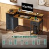 Korfile 47 Inch Computer Desk with Monitor Stand and Shelf,