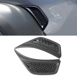 hilopexi Pair front Wheel Eyebrow Side Fender Air Vent Outlet Cover Trim Kit for Jeep Wrangler JL & Gladiator JT 2018-2024 Replace OE#68297664AE 68297665AE, Black, Left & Right Side