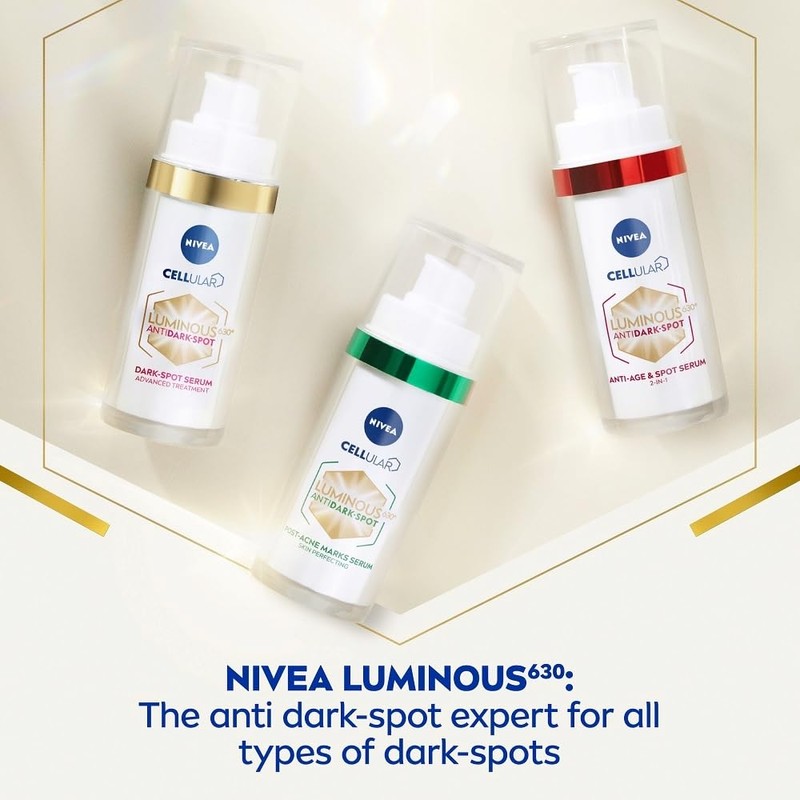 NIVEA Luminous 630 Post-Acne Dark Marks Serum (30ml), Facial Serum