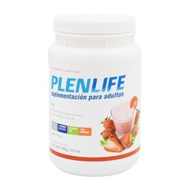 PLENLIFE - Suplemento Alimenticio en Polvo - Protena BR con Macro y Micro Nutrientes - Bote con 945 Gramos (954 gramos, Fresa)                        