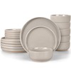 LIANYU Ceramic Dinnerware Sets for 6, 18 Piece Dish Dinner