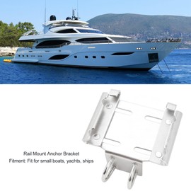 Aramox Rail Mount Anchor Bracket, 35lbs Stainless Steel Horizontal Stanchion Rail Mount Anchor Bracket Holder for Boats Yachts Ships (Small 8585SE1)
