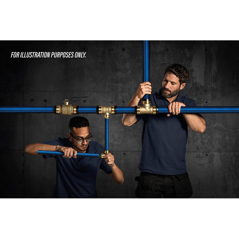 Sealey SBA2822T Sharkbite Ø28mm x Ø22mm Reducing Tee, Brass