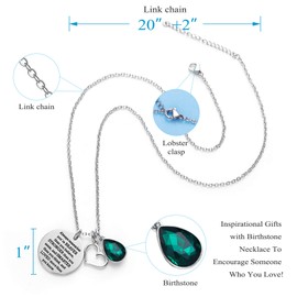 Women Fashion Jewelry You Are Braver Than You Believe Necklace Birthstone (May)