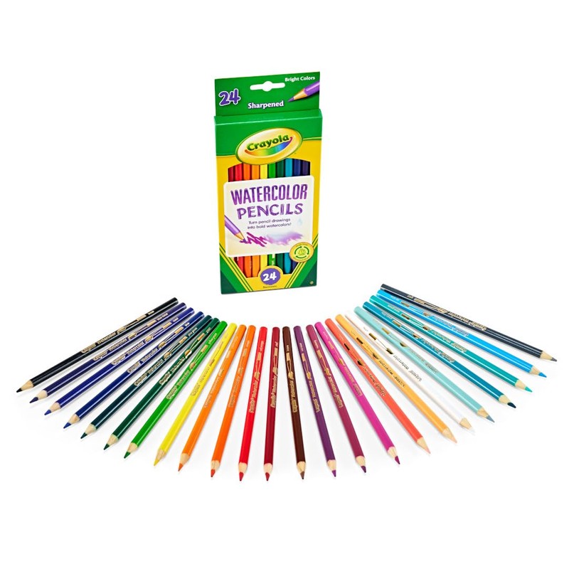 Crayola Watercolor Colored Pencils (24ct), Watercolor Paint Alternative, Watercolor Pencil