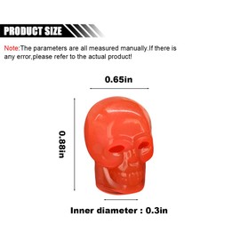 4PCS Skull Luminous Car Tire Valve Stem Caps, Fluorescent Tire Pressure Caps, Glow in The Dark Corrosion Resistant Tire Air Valves Stem Caps, Suitable for Car, SUV, Truck, Motorcycle (Red)