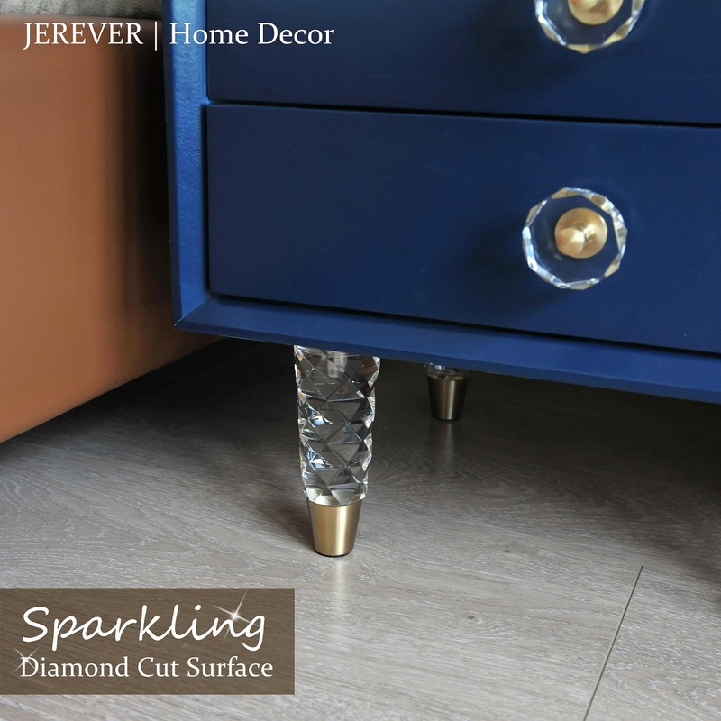JEREVER Diamond Pattern Acrylic Furniture Legs Pack of 4 Replacement