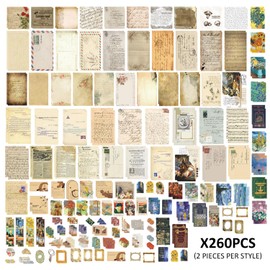 1 Set of Scrapbooking Accessories, 1 Set of Material Paper, Diary Supplies, Retro Stickers, DIY Decorative Sticker Kit, Handicraft Making Accessories, Fun and Creative Scrapbooking Kit