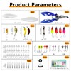 FREE FISHER 155Pcs Fishing Lures Tackle Including Soft Plastic Lures,
