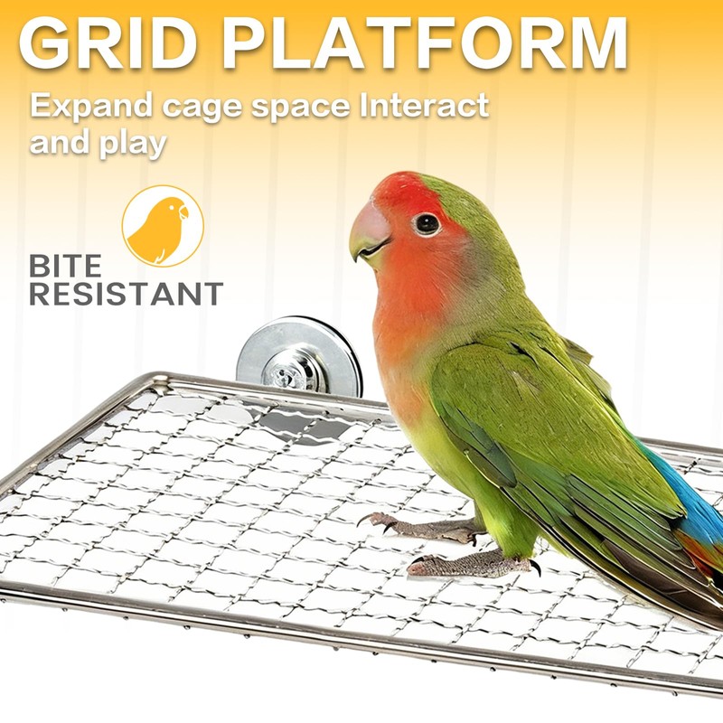 3 Pcs Bird Perch Platform Stainless Steel Birds Perches with