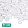 BUXIMN 150pcs Plastic Hinged Screw Covers Caps, Flolding Screw Cap