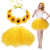 TUONYIS Sunflower Womenswear 2 Piece Set, Tutu Skirt for Girls