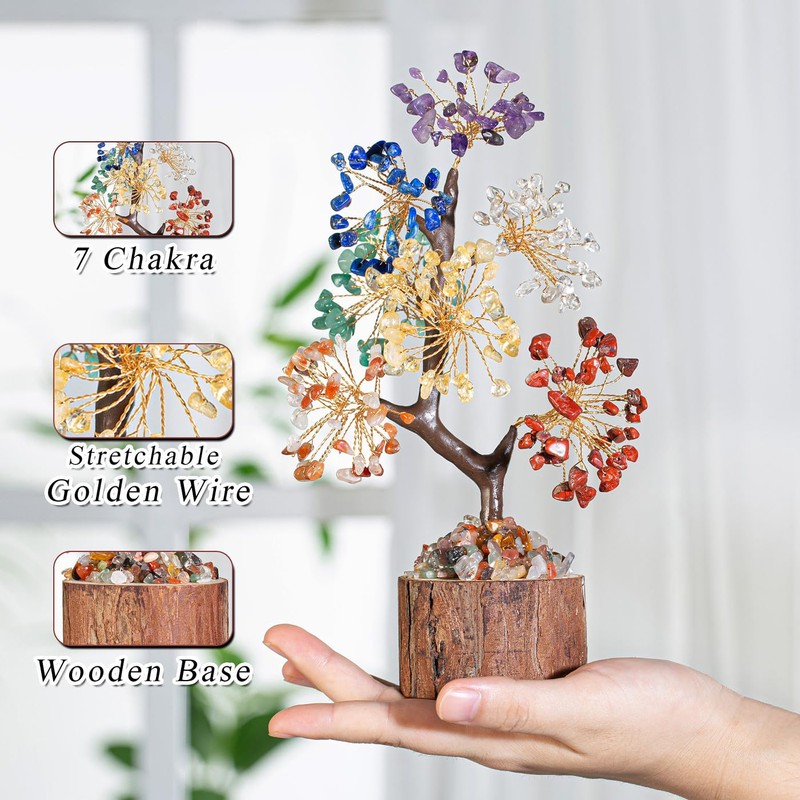 MAIBAOTA 7 Chakra Tree Crystal Tree for Positive Energy Home