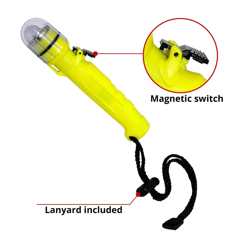 Saekodive Strobe LED Flashlight - 500 Lumens Underwater Dive Light