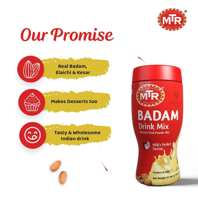 MTR Badam Drink Mix (500gm (Pack of 6))