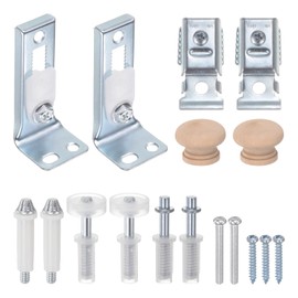 sourcing map Bifold Door Hardware Kit Include Top & Bottom Pivot, Bracket & Guide Wheel, Knob & Screw Bi-fold Closet Door Hardware Kit for Folding Pocket Door Accordion Door Barn Door