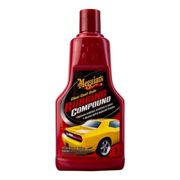 Meguiar's Clear Coat Safe Rubbing Compound - Clear Coat Safe Paint Correction - Swirl Removal & Scratch Removal in One Easy to Use Product - 16 Oz