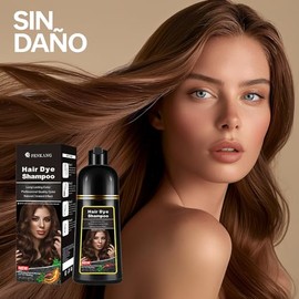 Champú Instant Hair Color para cabello, Hair Dye Shampoo ,Crema Para Teñir Cabello , Coloración instantánea con ingredientes herbales suaves-Larga dur