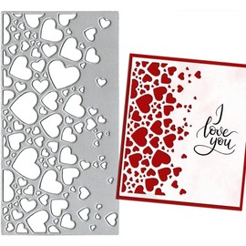 Love Hearts Frame Metal Cutting Dies Metal Cutting Dies Metal Paper Card Cutting Dies Cutting Stencils for DIY Embossing Card Making Book Pendant Decorative Paper Shapes Scrapbooking