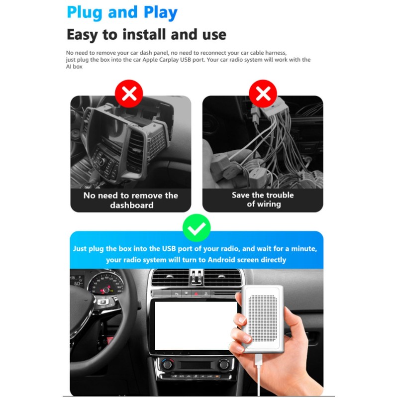 CarPlay Ai Box Adapter Add for Android 11.0 System 2G+32G