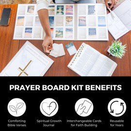 Self Imagined Prayer Board Kit - Gratitude Journal for Daily Devotional - Prayer Journal for Women and Men - Read Me When Bible Verses - Scripture Cards - Faith Bracelet - Bible Study Christian Gifts