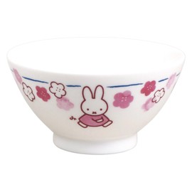 Dick Bruna 418110 Miffy Miffy Rice Bowl, Approx. 4.7 x 2.8 inches (12 x 7 cm), Dishes, Goods, Miscellaneous Goods, Faint (Flowers), Made in Japan