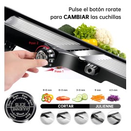 Chubao Mandolina Cocina Rallador Cortador Picador Rebanador Rayador Manual De Verduras Fruta Utensilios De Cocina Ajustable Multifuncional